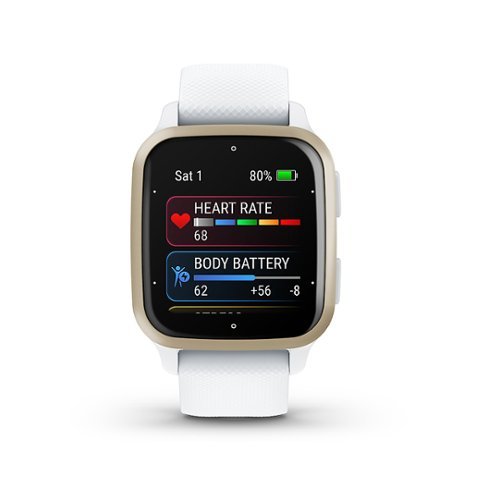 Garmin - Venu Sq 2 GPS Smartwatch 40mm Fiber-reinforced polymer - Cream Gold