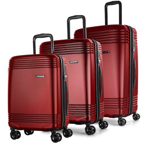 Bugatti - Nashville Hardside Expandable Spinner Suitcase Set (3-Piece) - Red