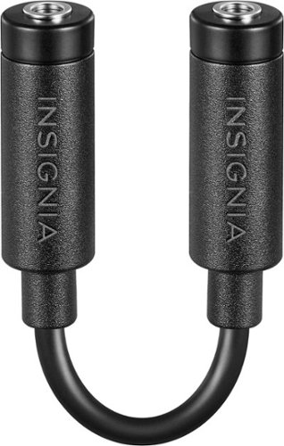 Insignia™ - 4” Female-to-Female 3.5mm Coupler - Black