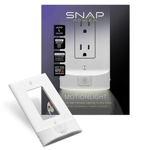 SnapPower - MotionLight Décor Outlet Wall Plate (4-Pack) - White