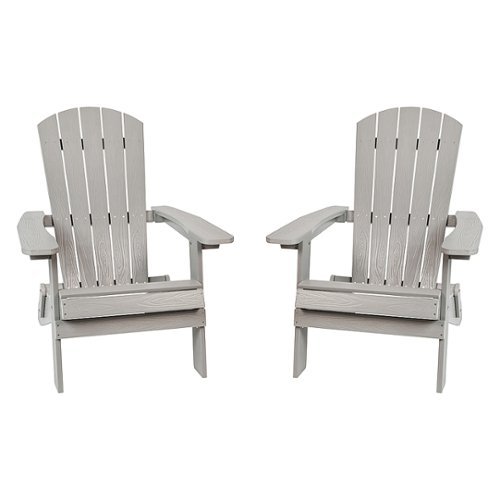 

Flash Furniture - Charlestown Adirondack Chair (set of 2) - Gray