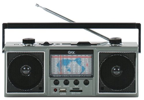 

QFX - AM/FM Radio and MP3 Player with USB/SD - Black