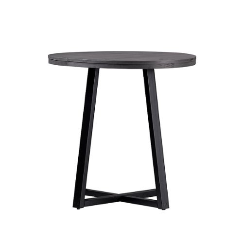 Walker Edison - Rustic Distressed Counter-Height Solid Wood Dining Stool - Grey