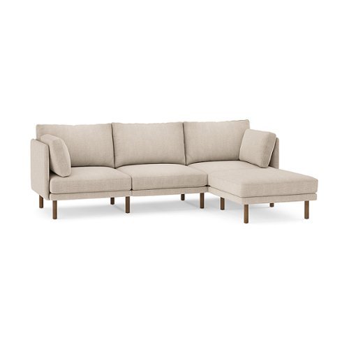 Burrow - Modern Field 3-Seat Sofa with Attachable Ottoman - Oatmeal