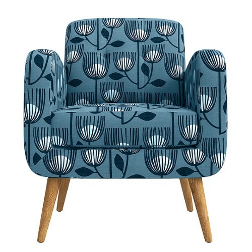 Handy Living - Kenneth Mid-Century Modern Tulip Print Armchair Natural Finish Legs - Blue
Handy Living - Kenneth Mid-Century Modern Tulip Print Armchair Natural Finish Legs - Blue