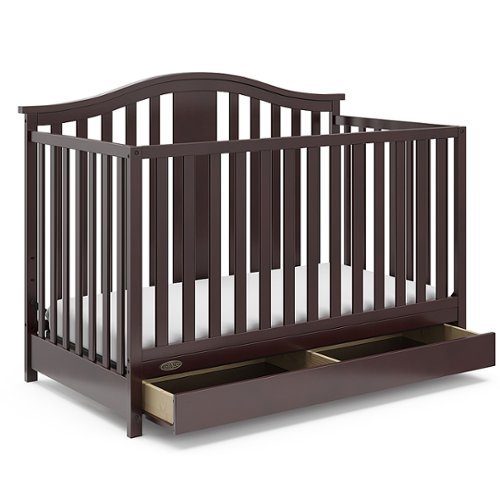 Graco - Solano 5-in-1 Convertible Crib with Drawer - Espresso