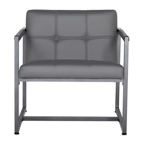Studio Designs Home Camber Modern Blended Leather Accent Chair - Smoke Grey