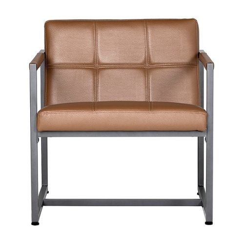 Studio Designs Home Camber Modern Blended Leather Accent Chair - Caramel Brown