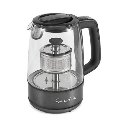 Sur La Table - Glass Kettle with Auto Infuser - Pepper Black