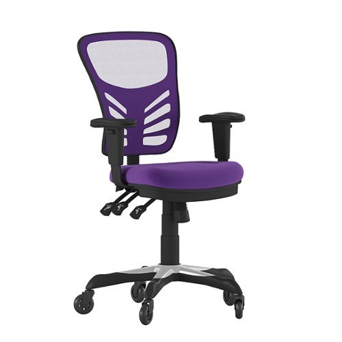 Flash Furniture - Mid-Back Ergonomic Multifunction Mesh Chair with Polyurethane Wheels - Purple
Flash Furniture - Mid-Back Ergonomic Multifunction Mesh Chair with Polyurethane Wheels - Purple