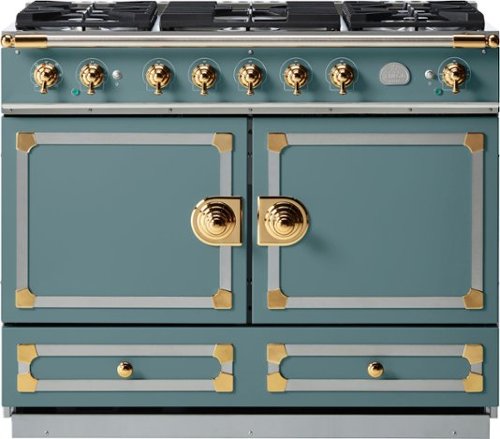 La Cornue - Cornufe Dual Fuel 110 Range - Ocean with SS & Polished Brass