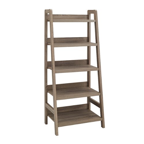 Linon Home Décor - Tennyson Five-Shelf Ladder Bookcase - Gray