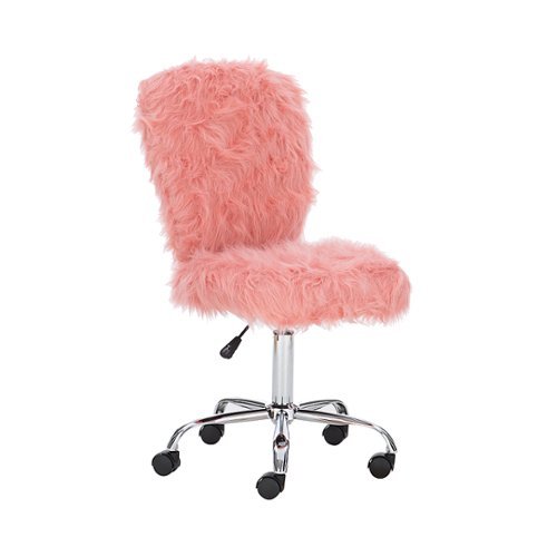 Linon Home Décor - Larabee Plush Faux Fur Adjustable Office Chair With Chrome Base - Blush Pink
Linon Home Décor - Larabee Plush Faux Fur Adjustable Office Chair With Chrome Base - Blush Pink