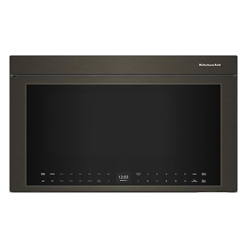 

KitchenAid - 1.1 Cu. Ft. Convection Flush Built-In Over-the-Range Microwave with Air Fry Mode - Black Stainless Steel