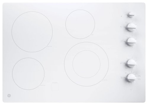 

GE - 30" Built-In Electric Cooktop - White on White