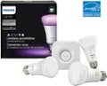 Philips - Hue White and Color Ambiance A19 Starter Kit - Multicolor - Larger Front