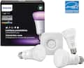 Philips - Hue White and Color Ambiance A19 Starter Kit - Multicolor - Larger Front