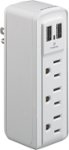 Dynex - 3-Outlet Travel Surge Protector - Multi