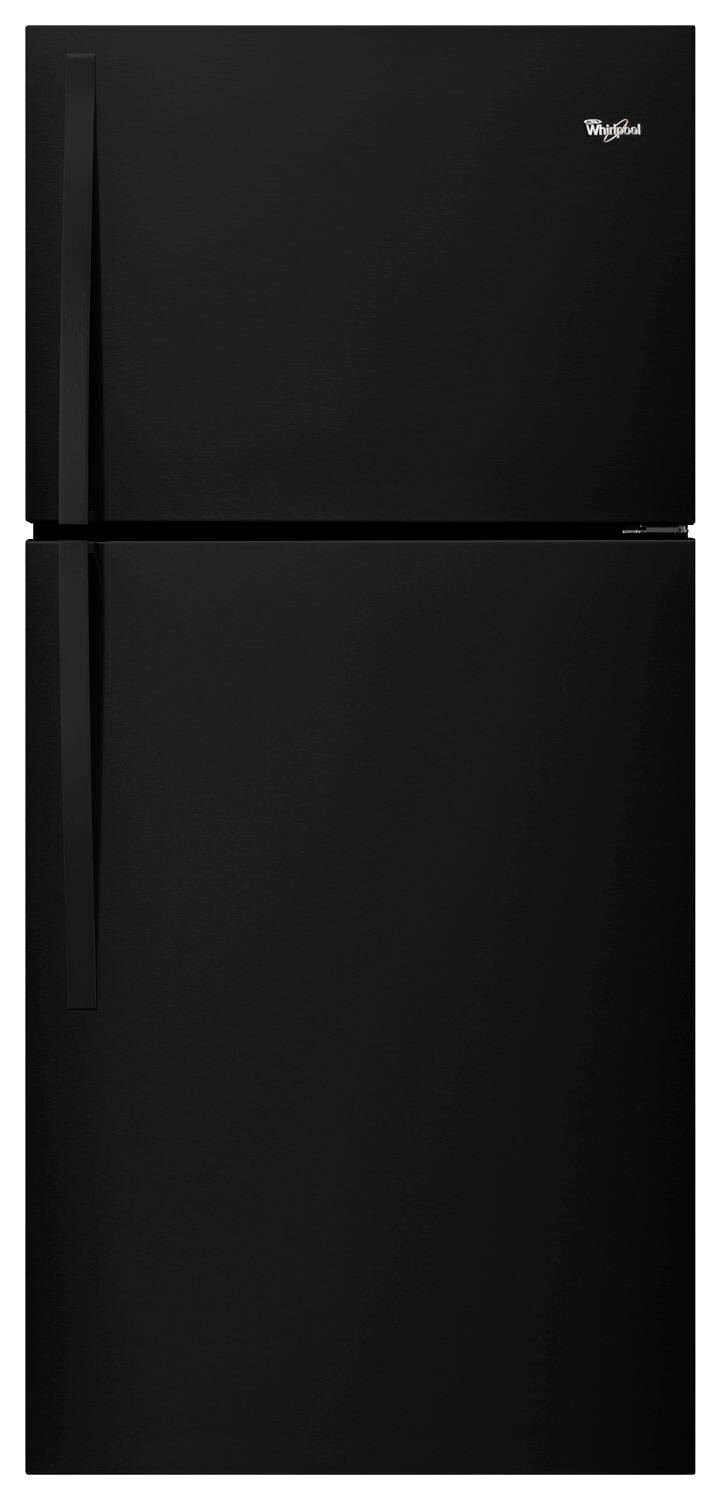 Whirlpool - 19.2 Cu. Ft. Top-Freezer Refrigerator - Black - Front_Standard