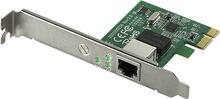 Dynex - PCI Express Ethernet Adapter - Silver/Green
