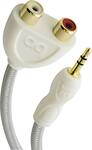 AudioQuest - FLX-MINI Mini-to-RCA Adapter - White
