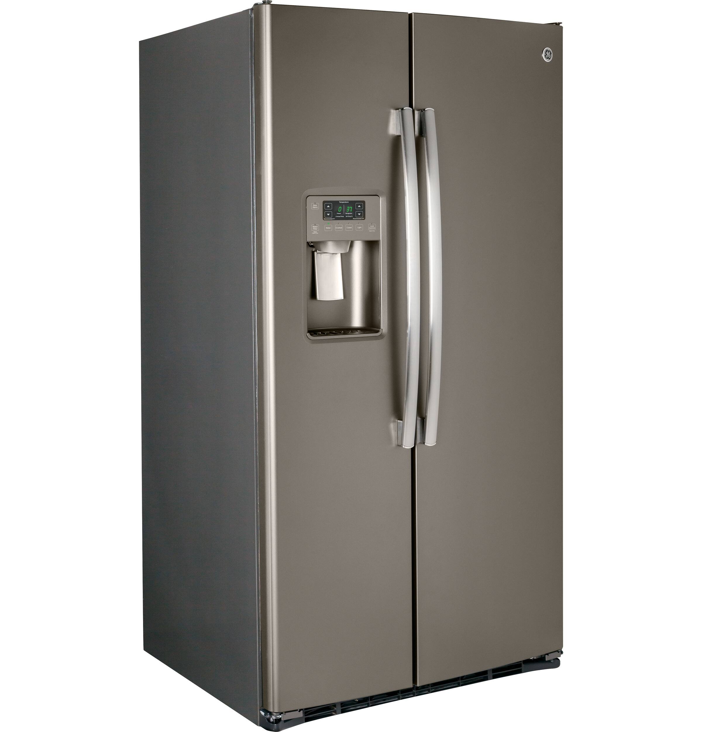 GE - 22.5 Cu. Ft. Side-by-Side Refrigerator with Thru-the-Door Ice and Water - Slate - Alt_View_Standard_13