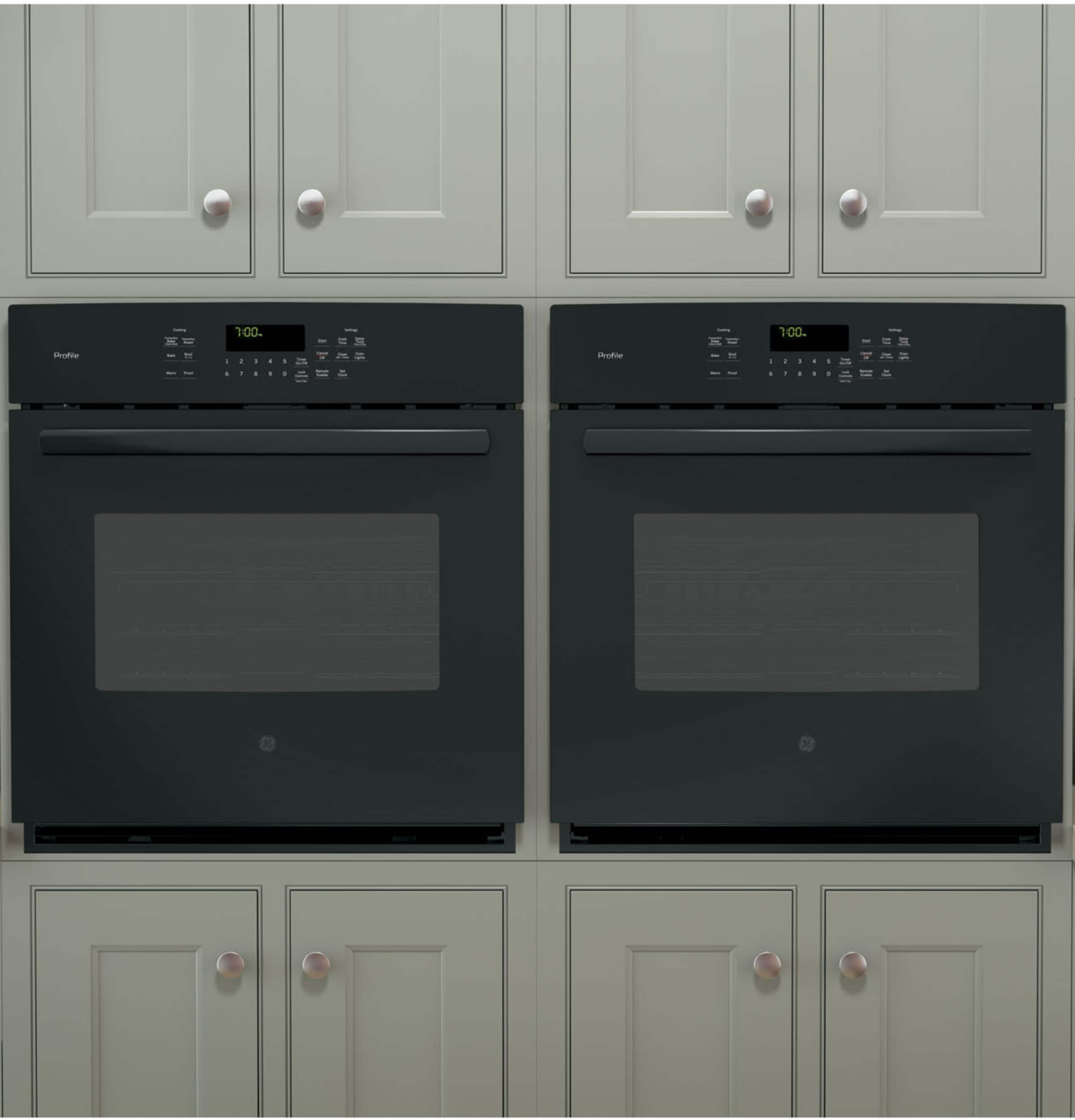 GE - Profile Series 27" Built-In Single Electric Convection Wall Oven - Black - Alt_View_Standard_11