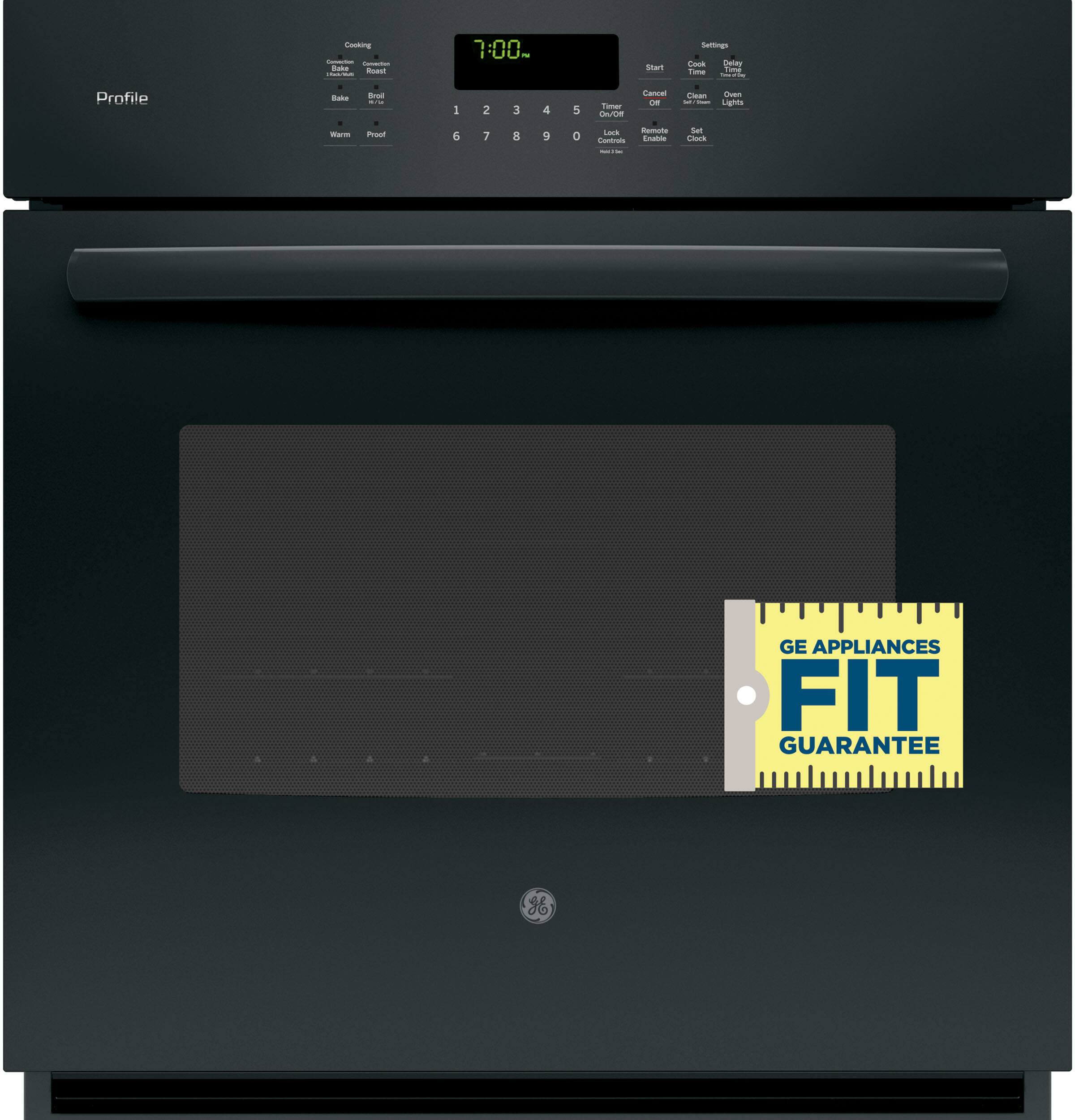 GE - Profile Series 27" Built-In Single Electric Convection Wall Oven - Black - Alt_View_Standard_13