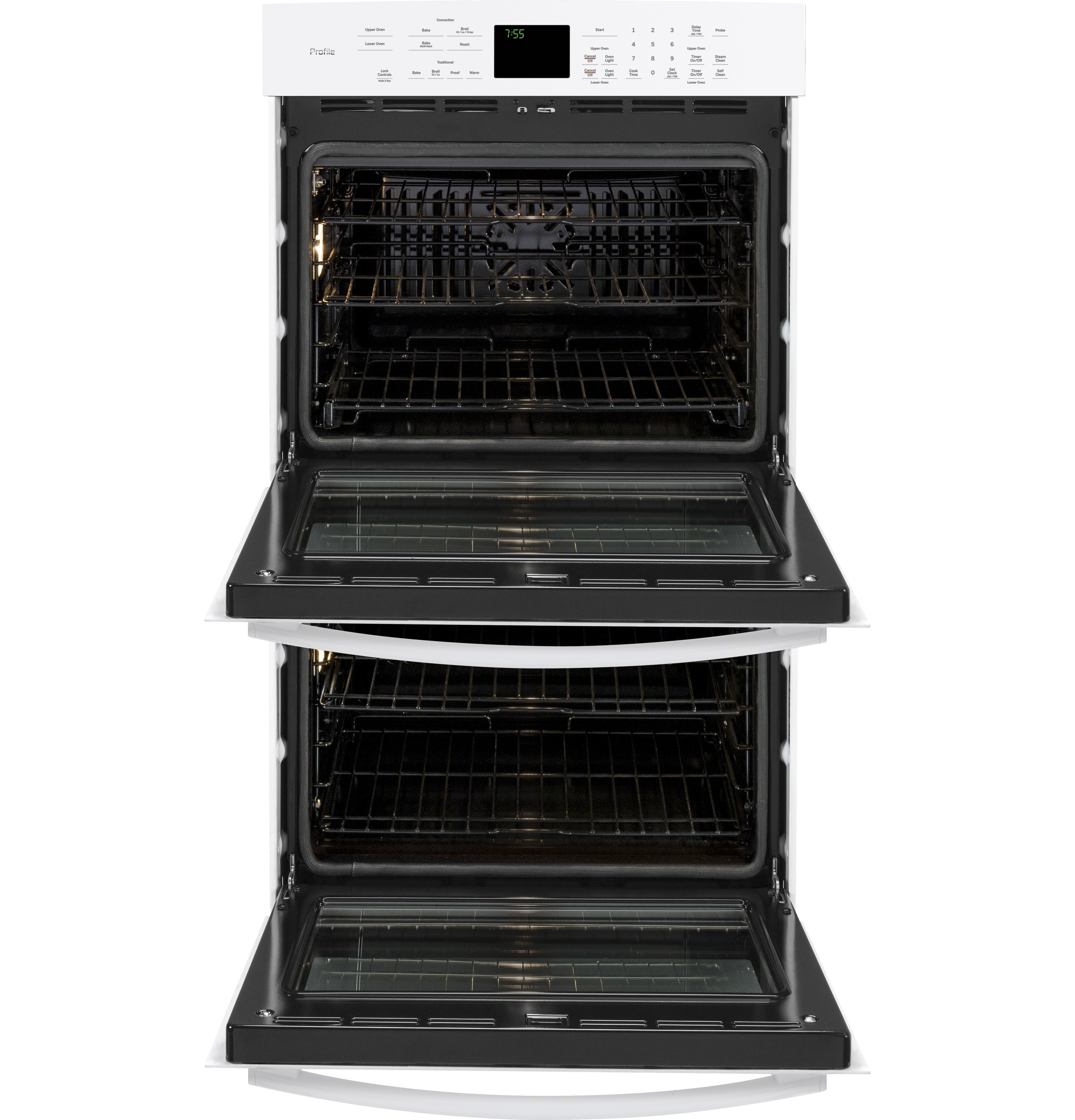 GE - Profile Series 30" Built-In Double Electric Convection Wall Oven - White on White at ...