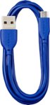 Dynex - 3' USB 2.0 Type-A-to-Micro USB Charge-and-Sync Cable - Blue