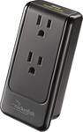 Rocketfish - 2-Outlet Flat-Panel Surge Protector