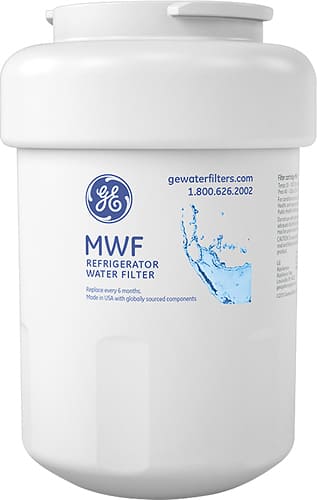 GE - Replacement Water Filter for Select GE Side-by-Side and Bottom-Freezer Refrigerators - Front_Standard