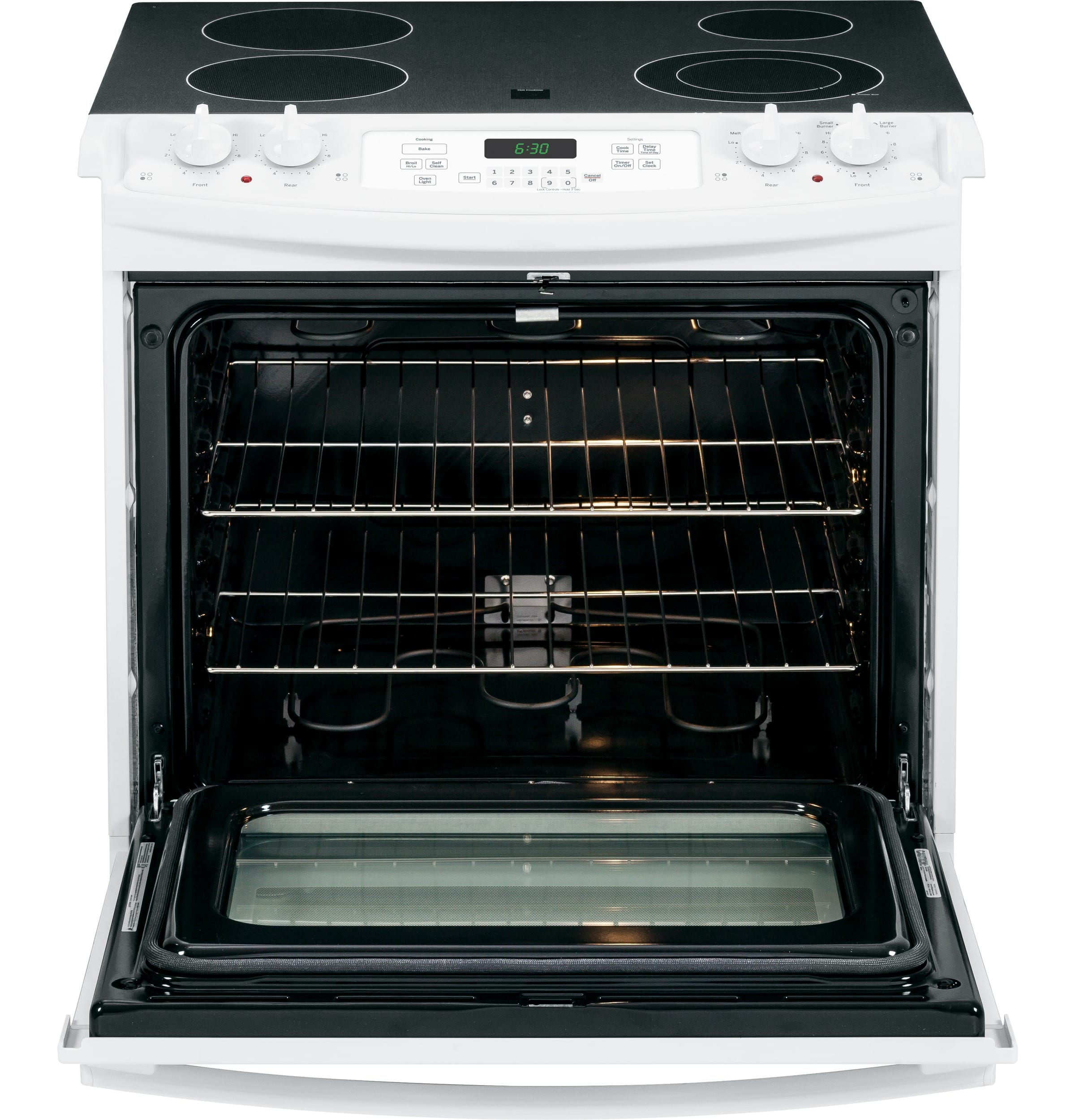 GE - 4.4 Cu. Ft. Self-Cleaning Drop-In Electric Range - White - Alt_View_Standard_12