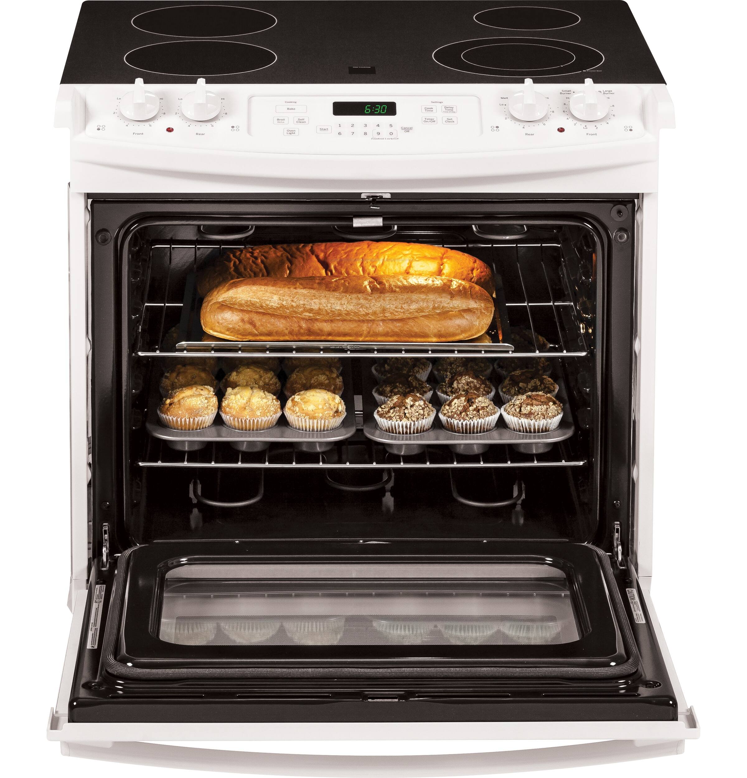 GE - 4.4 Cu. Ft. Self-Cleaning Drop-In Electric Range - White - Alt_View_Standard_18