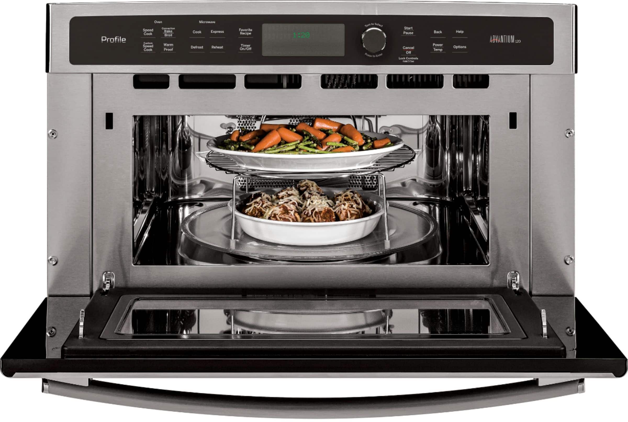 GE - Profile Series Advantium 120V 1.7 Cu. Ft. Built-In Microwave - Stainless steel - Alt_View_Standard_13