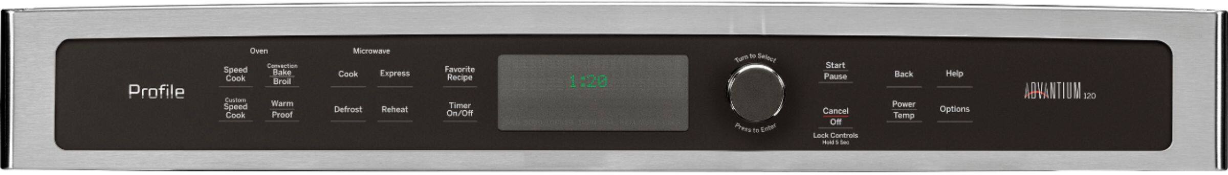 GE - Profile Series Advantium 120V 1.7 Cu. Ft. Built-In Microwave - Stainless steel - Alt_View_Standard_1