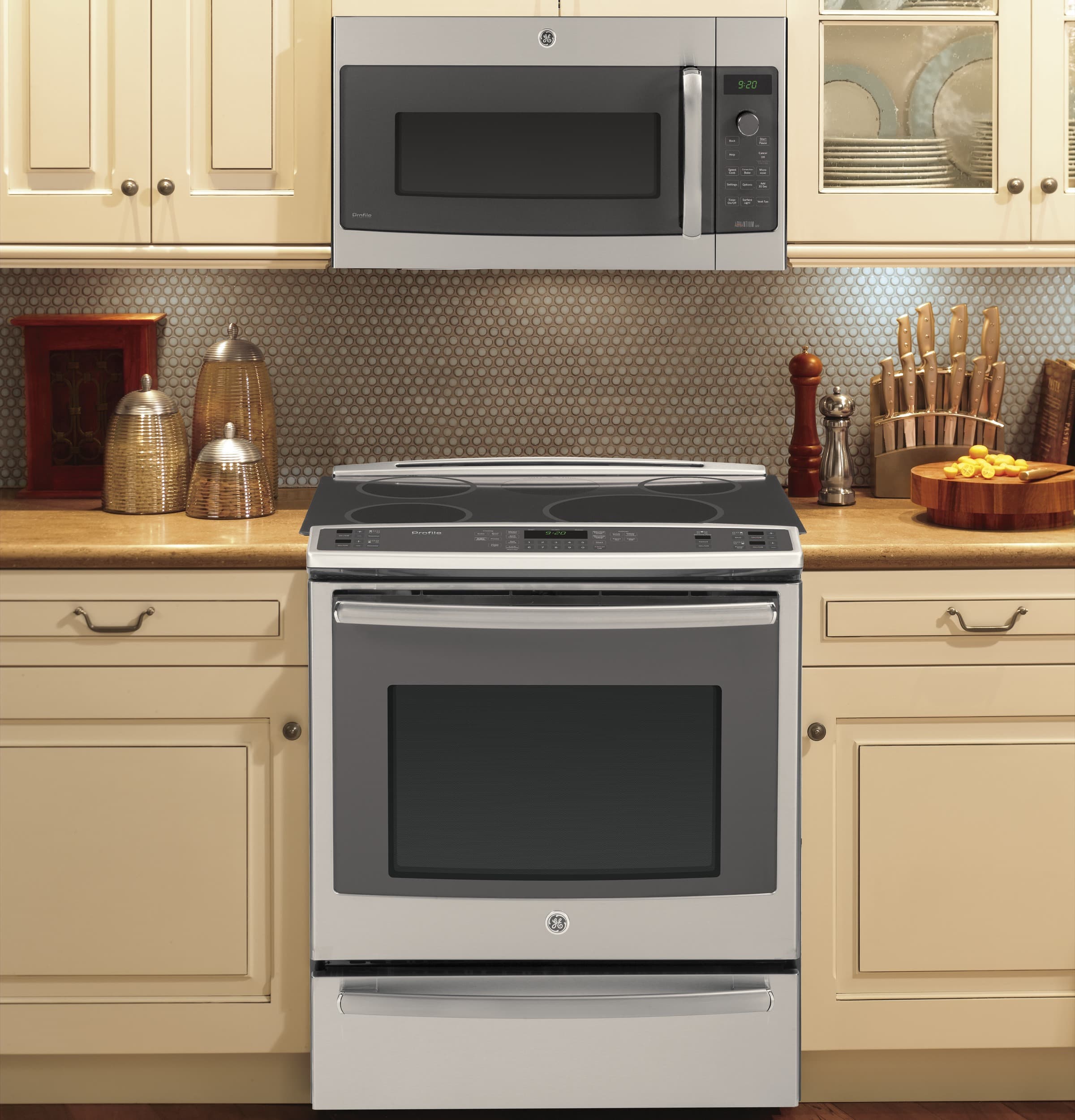 GE - Profile Series Advantium 120 1.7 Cu. Ft. Over-the-Range Microwave - Stainless steel - Alt_View_Standard_15