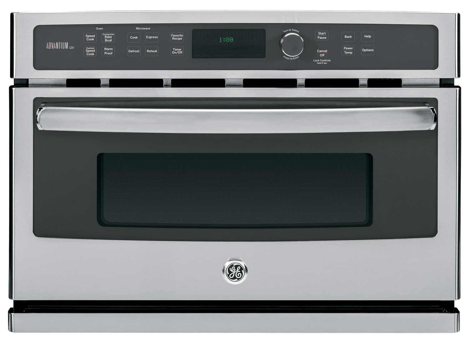 GE - Profile Series Advantium 120V 1.7 Cu. Ft. Built-In Microwave - Stainless steel - Front_Standard