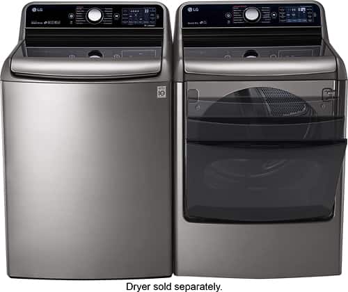 LG - 5.7 Cu. Ft. 14-Cycle High-Efficiency Top-Loading Washer with Steam - Graphite Steel - Alt_View_Standard_11