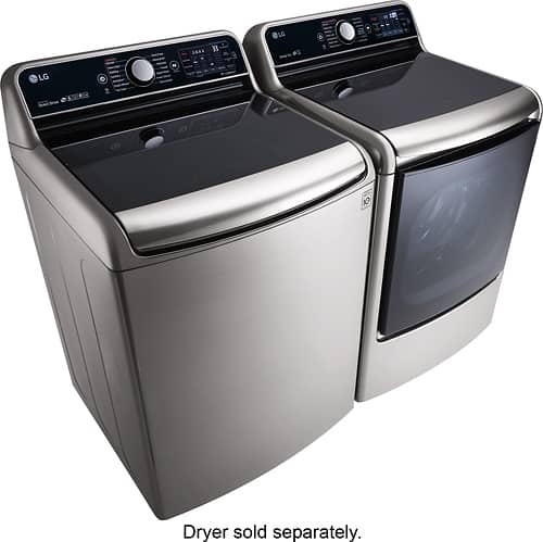 LG - 5.7 Cu. Ft. 14-Cycle High-Efficiency Top-Loading Washer with Steam - Graphite Steel - Alt_View_Standard_12
