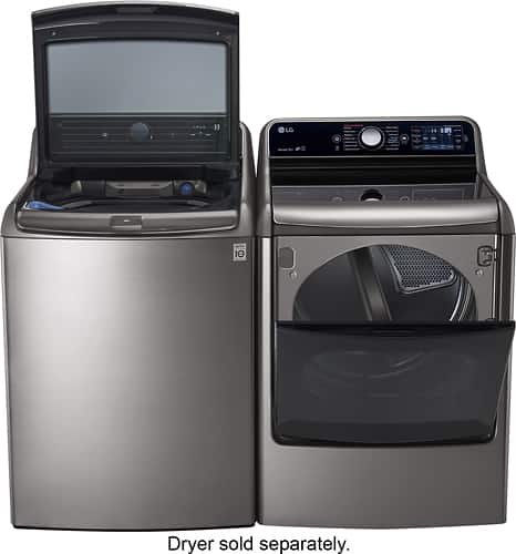 LG - 5.7 Cu. Ft. 14-Cycle High-Efficiency Top-Loading Washer with Steam - Graphite Steel - Alt_View_Standard_13