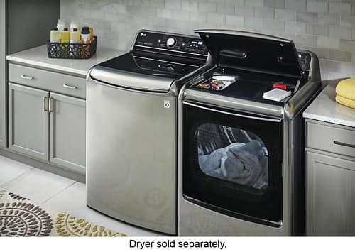 LG - 5.7 Cu. Ft. 14-Cycle High-Efficiency Top-Loading Washer with Steam - Graphite Steel - Alt_View_Standard_14