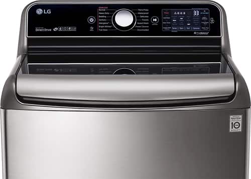 LG - 5.7 Cu. Ft. 14-Cycle High-Efficiency Top-Loading Washer with Steam - Graphite Steel - Alt_View_Standard_1