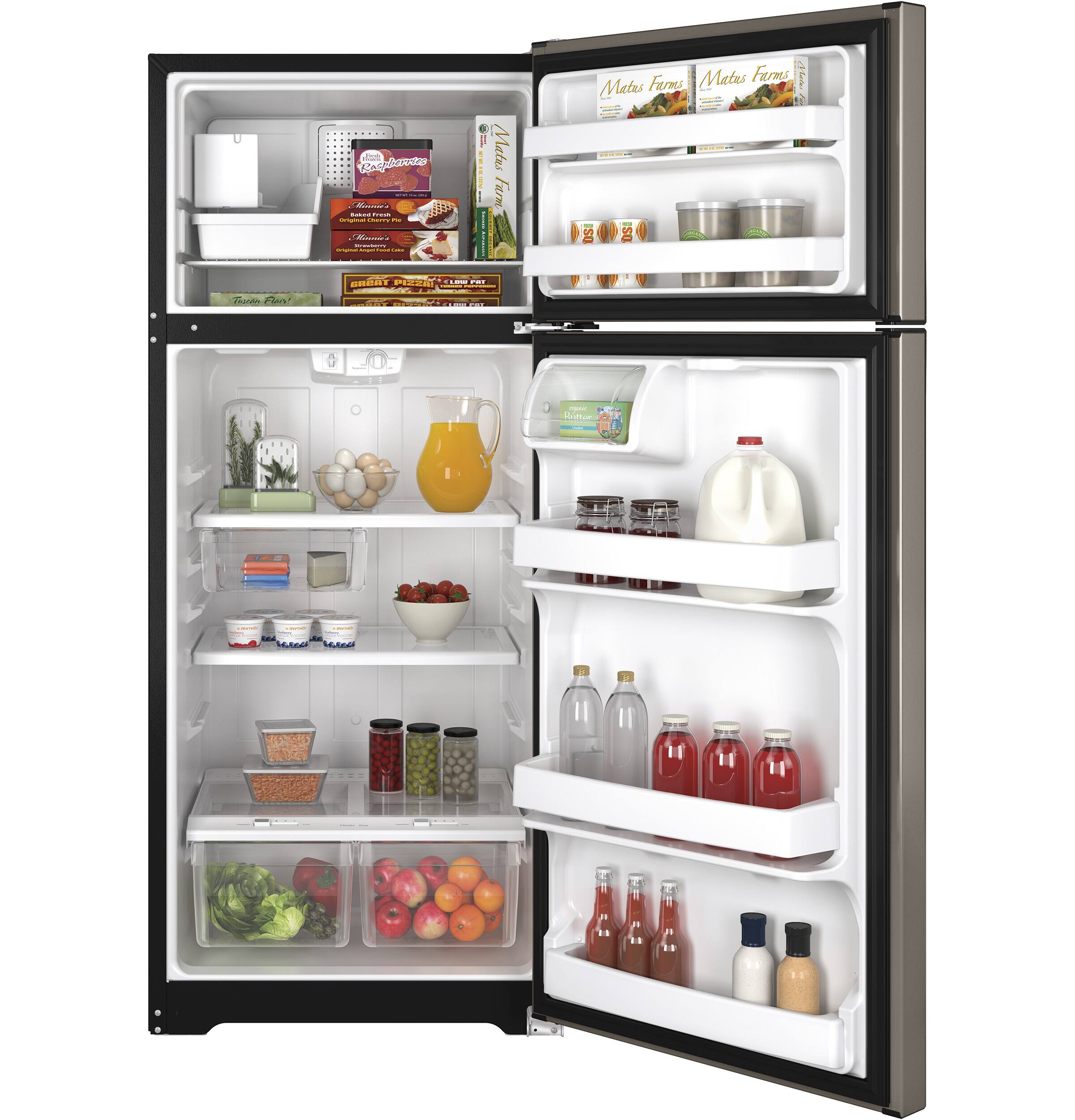 GE - 17.5 Cu. Ft. Frost-Free Top-Freezer Refrigerator - Silver - Alt_View_Standard_11
