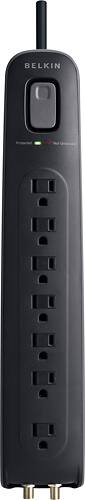 Belkin - 7-Outlet A/V Surge Protector - Black