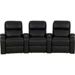 Octane Seating - Headliner Curved 3-Seat Power Recline Home Theater Seating - Black