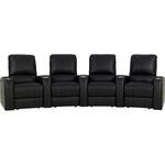 Octane Seating - Magnolia Curved 4-Seat Manual Recline Home Theater Seating - Black
