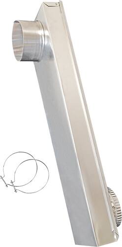 Smart Choice - 0" to 18" Periscope Dryer Vent Required for Hook-Up - Silver - Angle_Standard