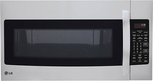 LG - 1.7 Cu. Ft. Over-the-Range Convection Microwave - Stainless steel - Front_Standard