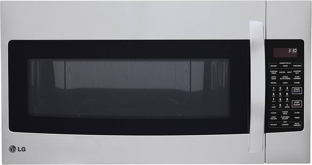 LG - 1.7 Cu. Ft. Over-the-Range Convection Microwave - Stainless steel - Front_Zoom